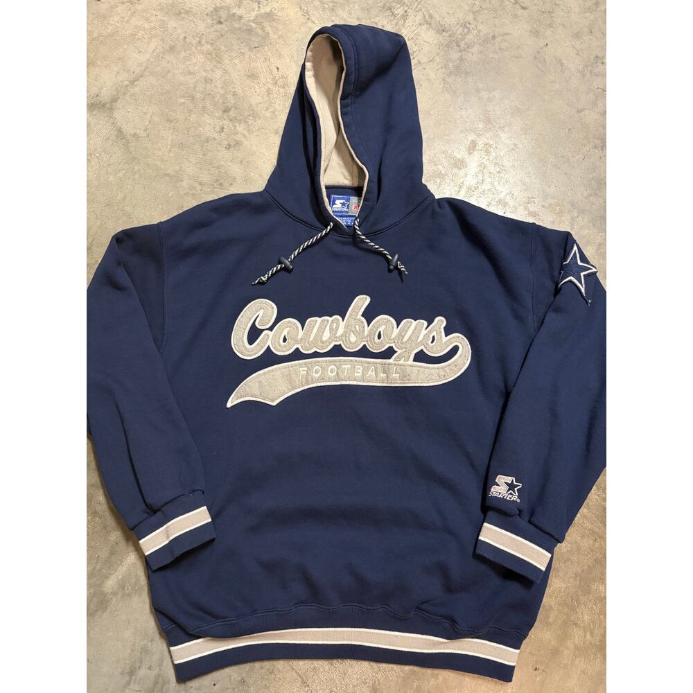 Vintage Starter Dallas Cowboys NFL Large Hoodie Sweatshirt